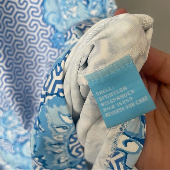 J McLaughlin blue floral shift dress sleeveless sundress size medium - Picture 7 of 8